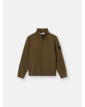 Stone Island 6100012 Organic Cotton Fleece - Verde