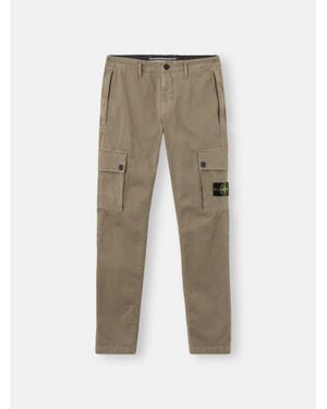 Stone Island 3100034 Stretch Organic Broken Twill Cotton 'Old' Effect - Natural