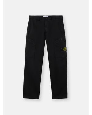 Stone Island 3100030 Stretch Organic Cotton Satin - Black