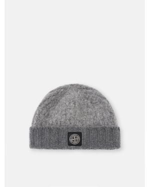 Stone Island N100009 Ribbed Baby Alpaca Blend - Grey