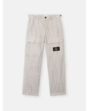 Stone Island 3100025 Wrinkled Corduroy 500-Tc - White