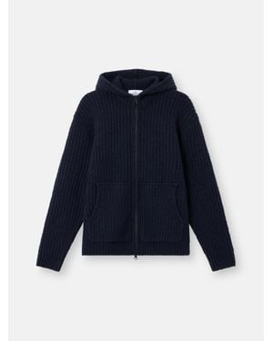 Stone Island 5100092 Fisherman's Rib Wool Nylon Bouclé - Blau