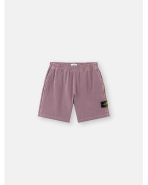 Stone Island 6200014 Malfilé Fleece 'Old' Effect - Purple