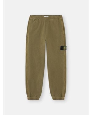 Stone Island 6200012 Malfilé Fleece 'Old' Effect - Green