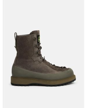 Stone Island S100110 Suede Shoes - Brown