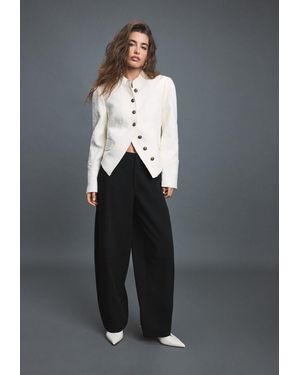 Stradivarius Blazer Jacquard - Grigio