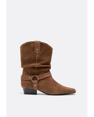 Stradivarius Stivaletti Slouchy - Marrone