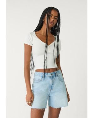 Stradivarius Bermuda Denim - Blu