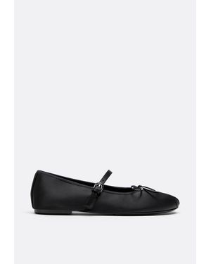 Stradivarius Ballerine Satinate Con Fibbia - Bianco
