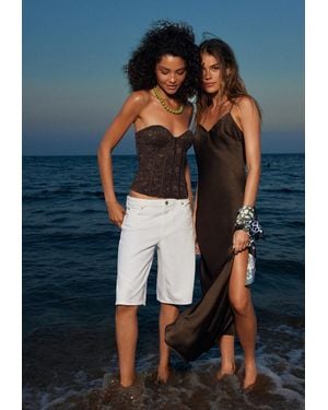 Stradivarius Corsetto Aderente - Blu