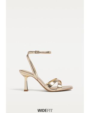 Stradivarius Wide Fit. Sandali Con Tacco Sottile - Neutro