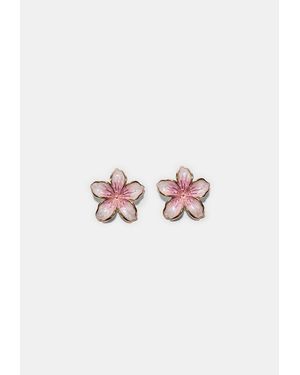 Stradivarius Orecchini Fiore Smaltato - Rosa