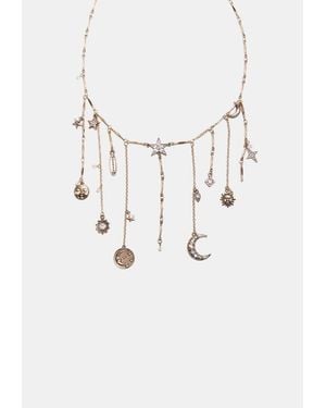 Stradivarius Collana Multicharm Luna E Stella - Neutro