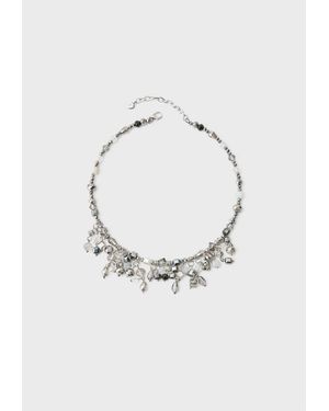 Stradivarius Collana Choker Rigida Con Perline - Blu