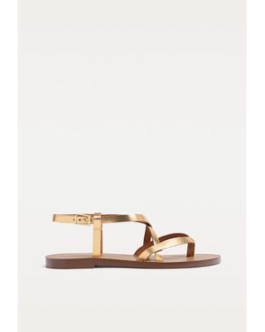 Stradivarius Sandalo Piatto Con Listini - Neutro
