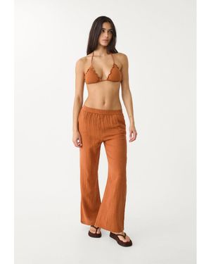 Stradivarius Pantaloni Morbidi Con Vita Elasticizzata - Bianco