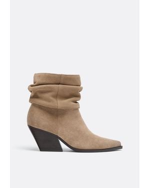 Stradivarius Stivaletti Slouchy - Bianco