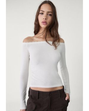 Stradivarius Maglietta A Spalle Scoperte - Bianco
