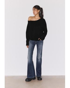 Stradivarius Maglia Asimmetrica - Nero