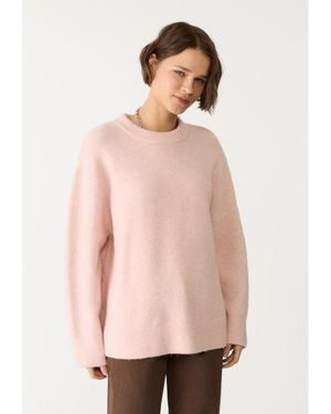 Stradivarius Pullover Tessuto Morbido Di Maglia - Rosa