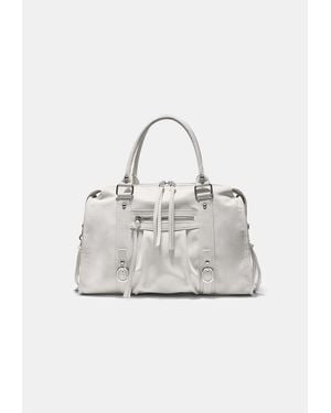 Stradivarius Maxi Borsa A Tracolla Bowling - Bianco