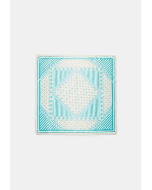 Stradivarius Foulard Stampato A Rettangoli - Blu