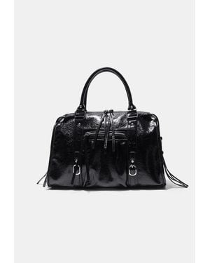 Stradivarius Borsa A Tracolla Bowling Maxi - Nero