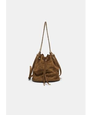 Stradivarius Borsa A Tracolla A Secchiello Trapuntata - Marrone