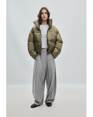 Stradivarius Piumino Cropped Lucido - Multicolore