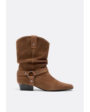 Stradivarius Stivaletti Slouchy - Marrone