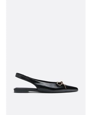 Stradivarius Ballerine A Punta Aperte Sul Tallone - Bianco