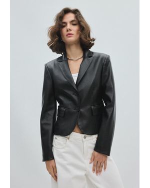 Stradivarius Blazer Corto Sfiancato - Nero