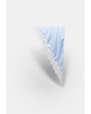 Stradivarius Pareo A Righe Con Pizzo - Blu
