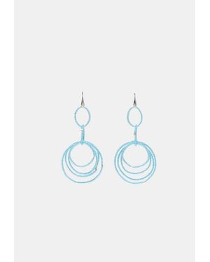Stradivarius Orecchini Lunghi A Sfera - Blu