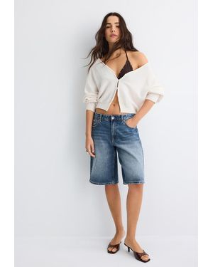 Stradivarius Cardigan Con Maniche A Pipistrello - Blu