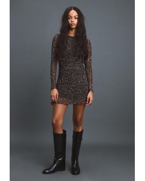 Stradivarius Vestito Corto Stampato - Grigio