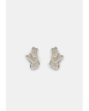 Stradivarius Orecchini Lunghi A Ventaglio - Bianco