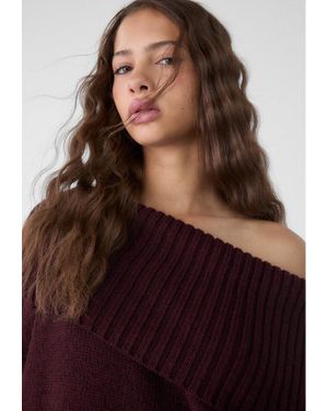Stradivarius Maglia Con Spalle Scoperte - Marrone