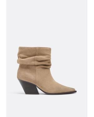 Stradivarius Stivaletti Cowboy Slouchy - Bianco