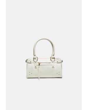Stradivarius Borsa A Spalla Con Borchie - Bianco
