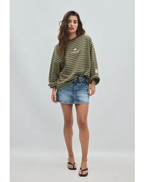 Stradivarius Felpa A Righe - Multicolore
