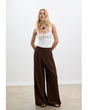 Stradivarius Pantalone Super Ampio Regolabile - Bianco