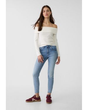 Stradivarius 1420 Jeans Skinny Low Waist - Blu