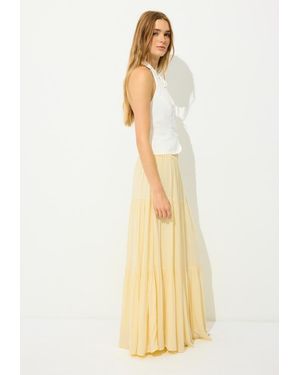 Stradivarius Gonna Midi Campagnola - Bianco