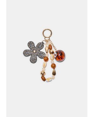 Stradivarius Charm Fiore E Palla 8 - Bianco
