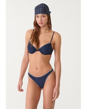 Stradivarius Top Bikini Balconette - Blu