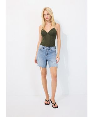 Stradivarius Body Con Spalline - Blu