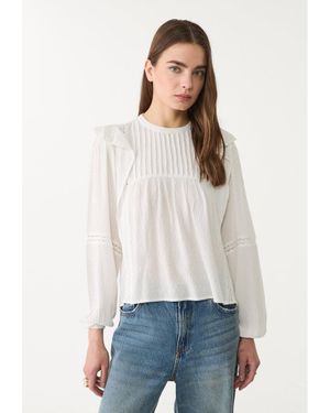 Stradivarius Camicetta Morbida Volant - Bianco