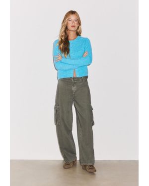 Stradivarius Pantaloni Cargo - Blu