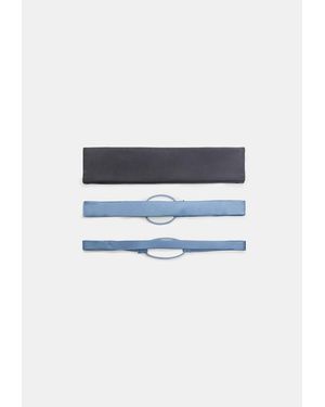 Stradivarius Set 3 Fasce Per Capelli Elasticizzate Sport - Blu